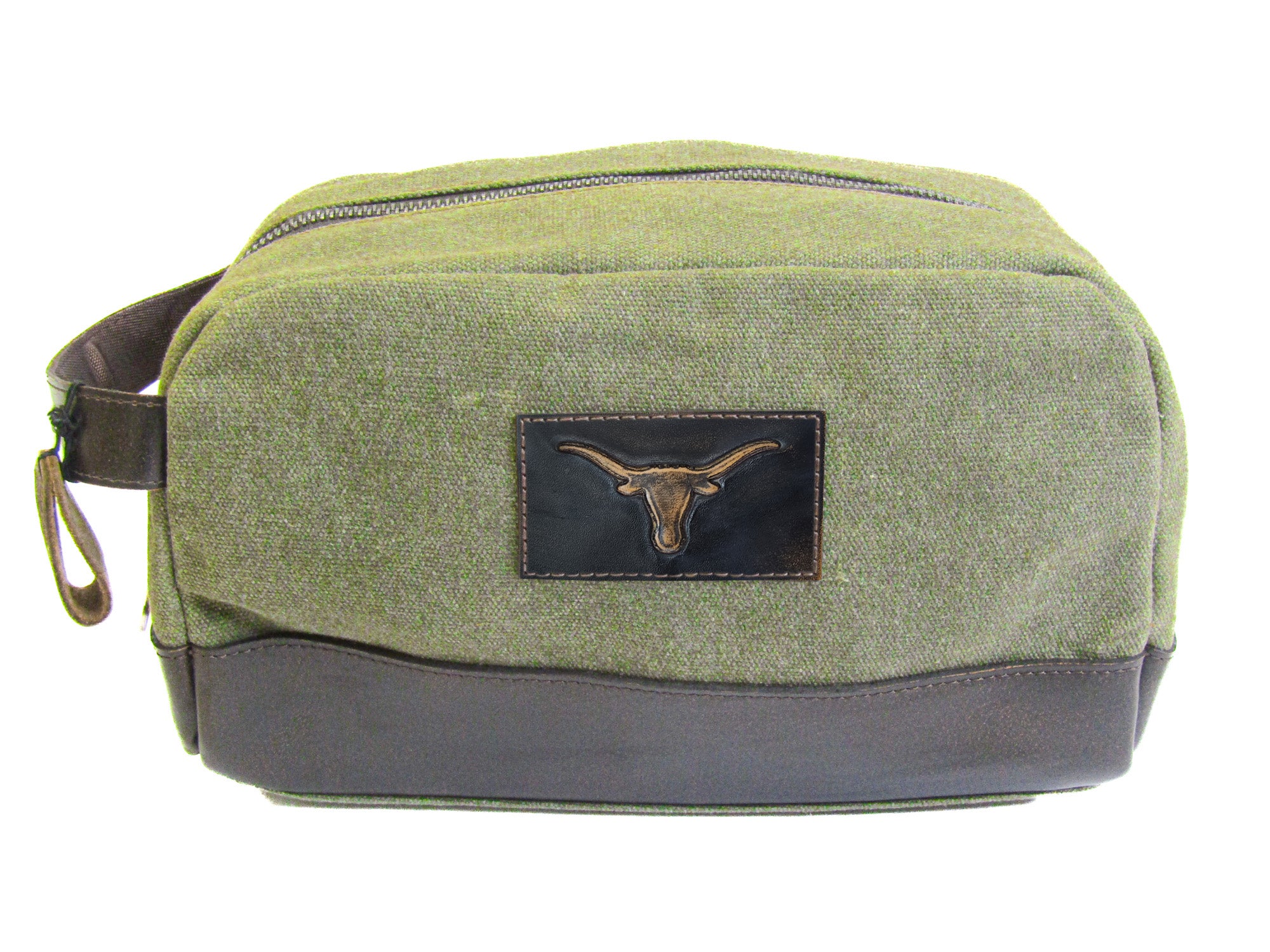 Texas Longhorns Waxed Canvas Toiletry Dopp Bag