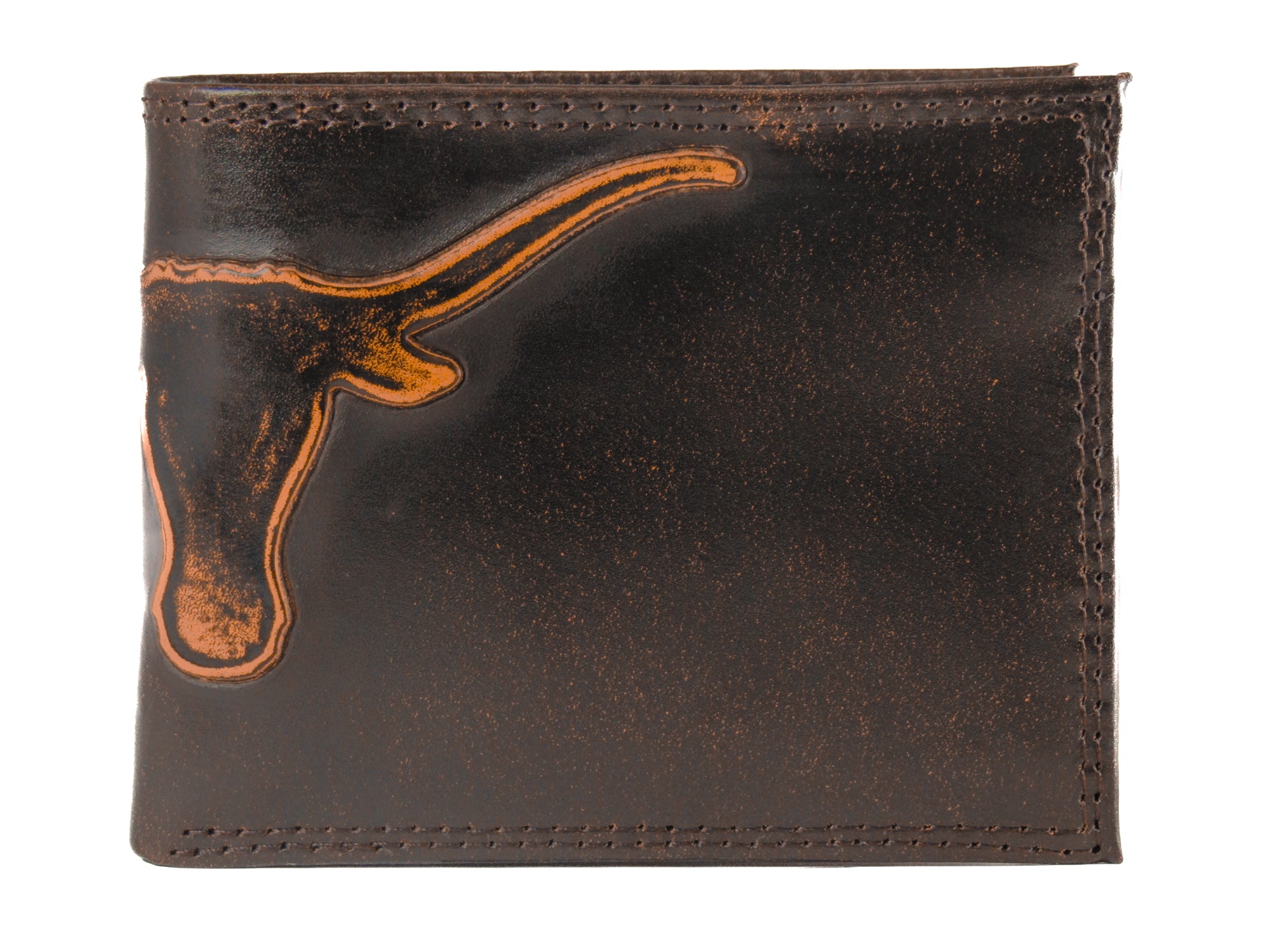 Texas Longhorns Burnished Leather Bifold Wallet