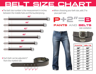 Leather Belt Size Chart