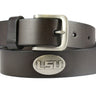 LSU Tigers Brown Leather Metal Concho Belt