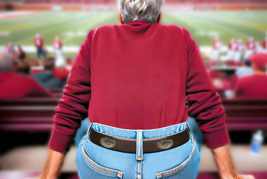 Georgia Bulldogs Brown Leather Metal Concho Belt Fan