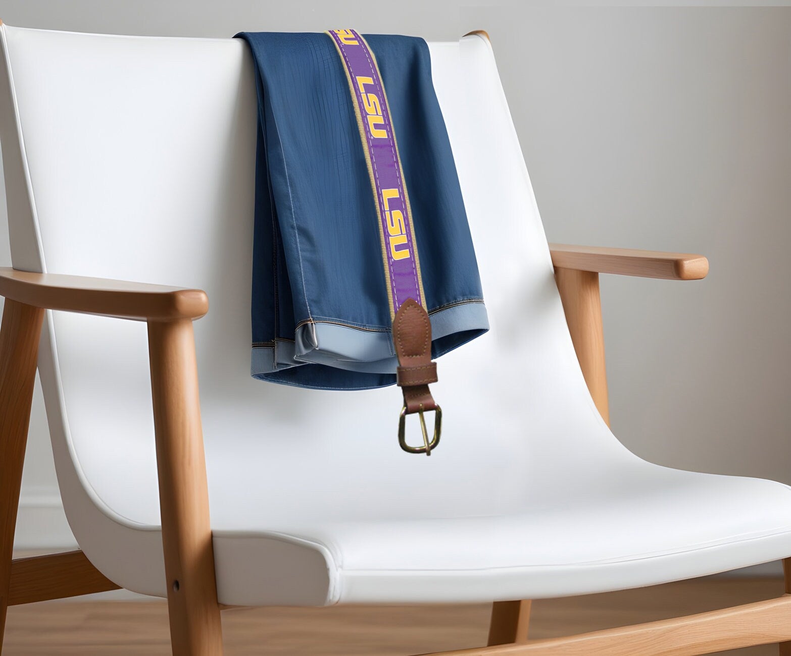 LSU Tigers Woven Ribbon Belt Chair