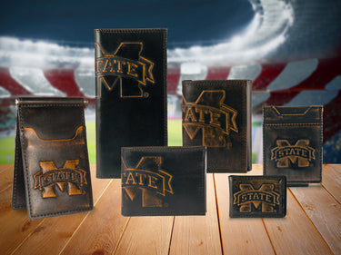 Mississippi State Bulldogs Burnished Leather Wallets Group