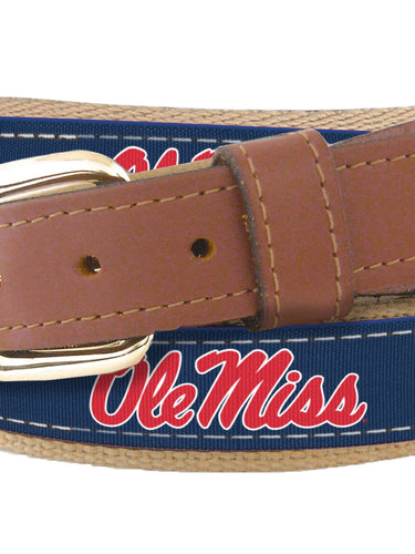 Ole Miss Rebels Woven Ribbon Belt