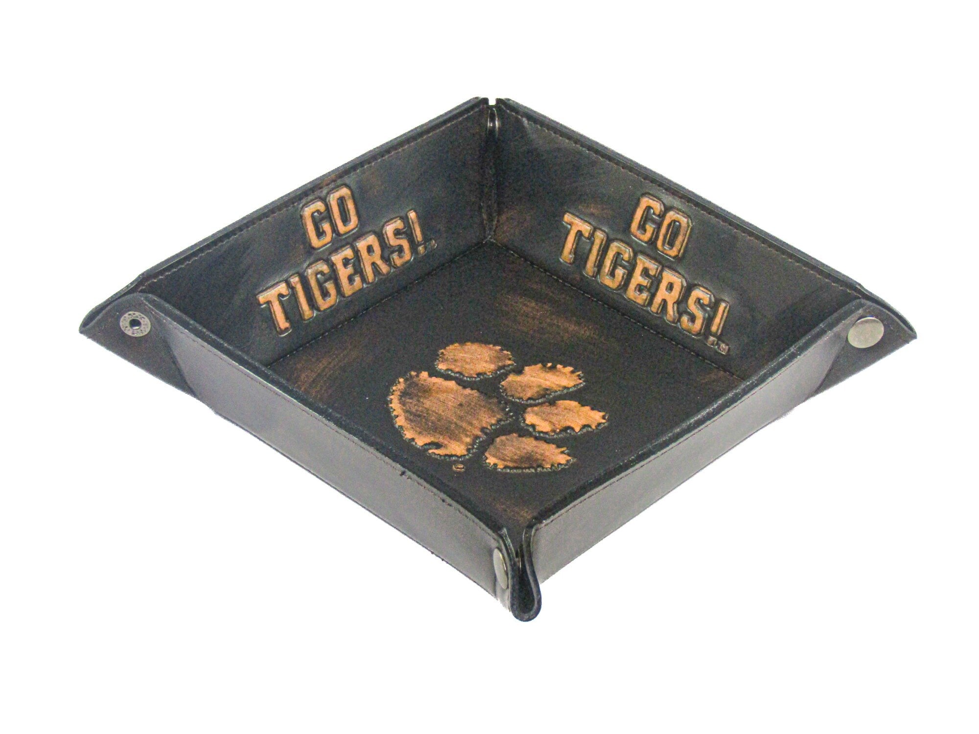 Clemson Tigers Leather Valet Tray