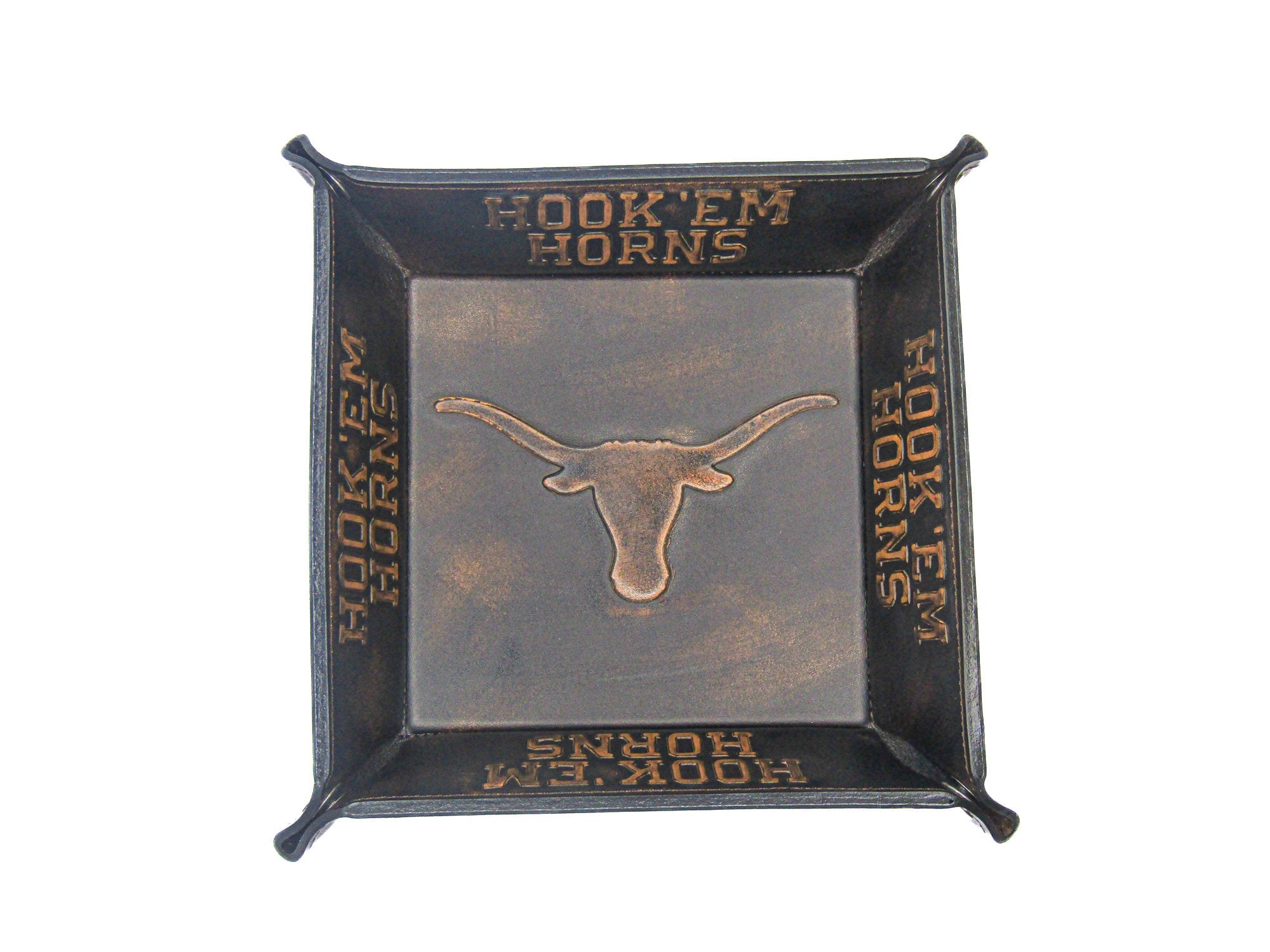 Texas Longhorns Leather Valet Tray Top