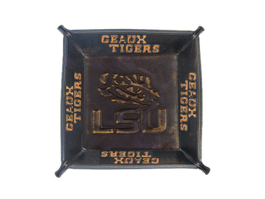 LSU Tigers Leather Valet Tray Top