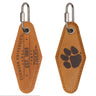 Clemson Tigers Vintage Tan Leather Key Fob