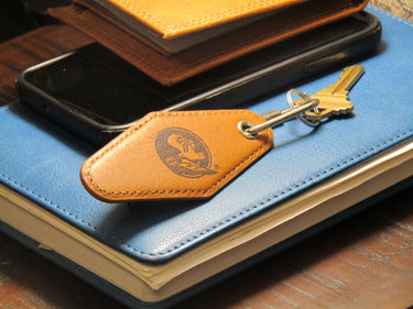 FSU Seminoles Vintage Tan Leather Key Fob Desktop