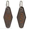 LSU Tigers Vintage Burnished Leather Key Fob