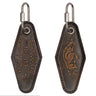Arkansas Razorback Vintage Burnished Leather Key Fob