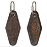 Arkansas Razorback Vintage Burnished Leather Key Fob