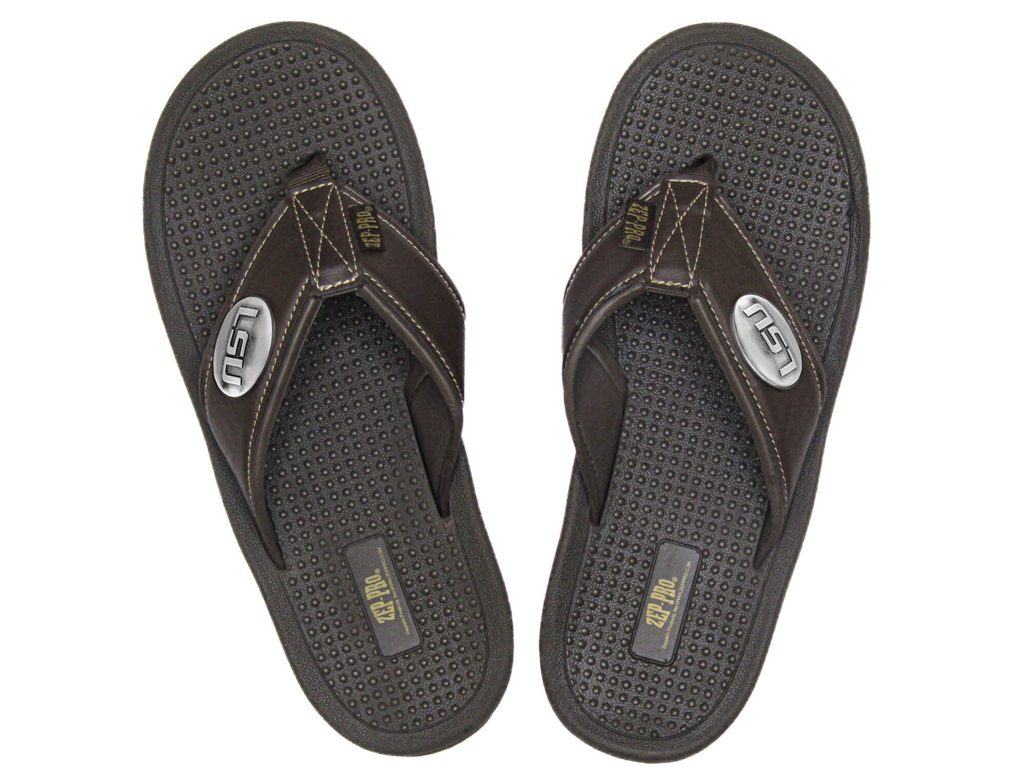 LSU Tigers Brown Flip Flop Pair