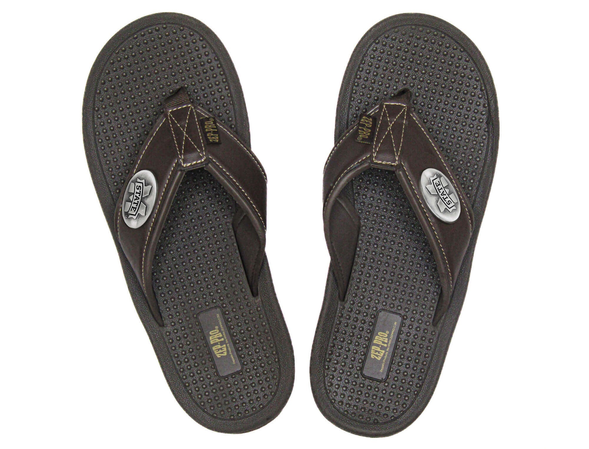 Mississippi State Bulldogs Brown Flip Flop Pair