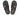 Auburn Tigers Brown Flip Flop Pair