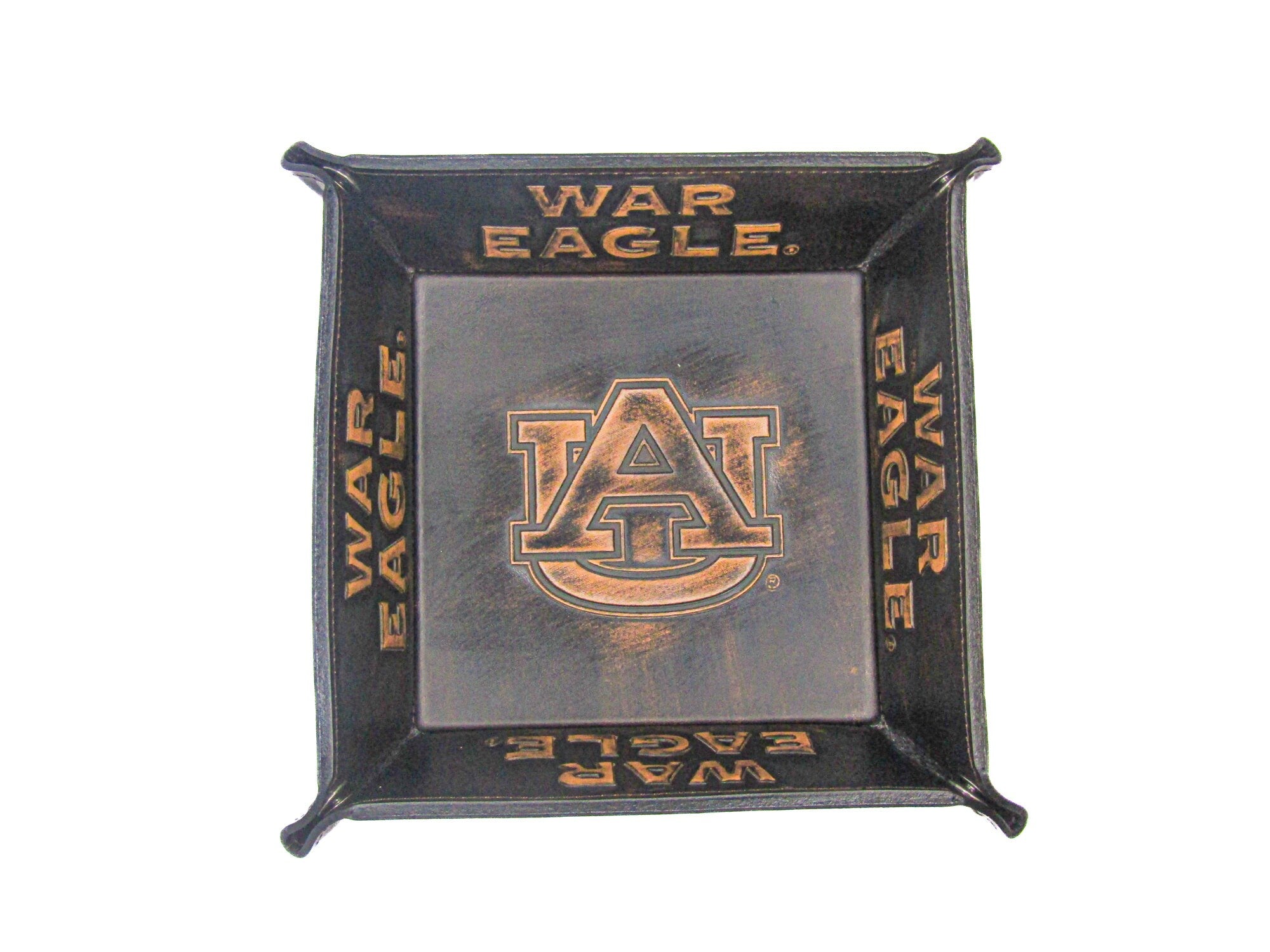 Auburn Tigers Leather Valet Tray Top