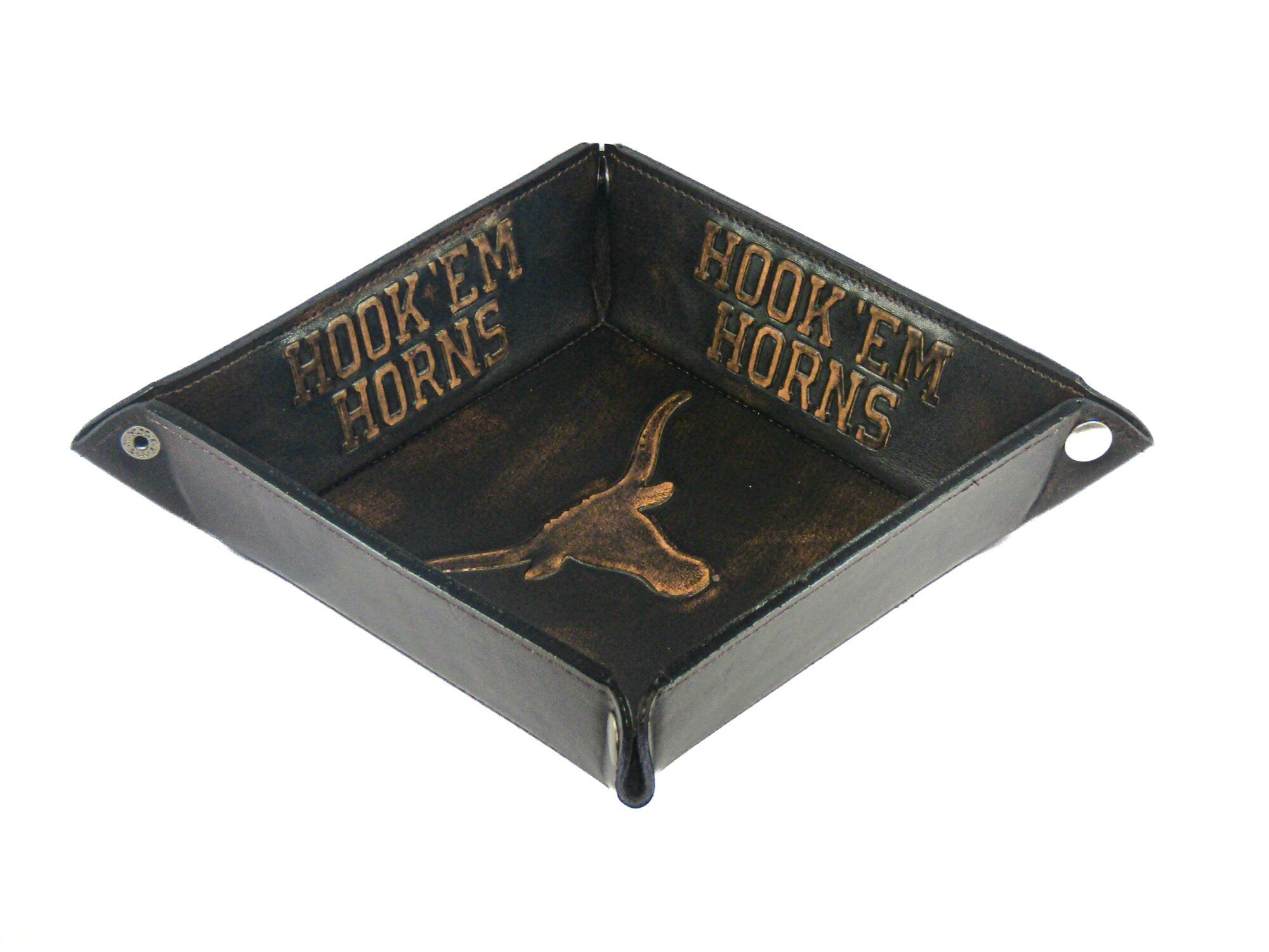 Texas Longhorns Leather Valet Tray