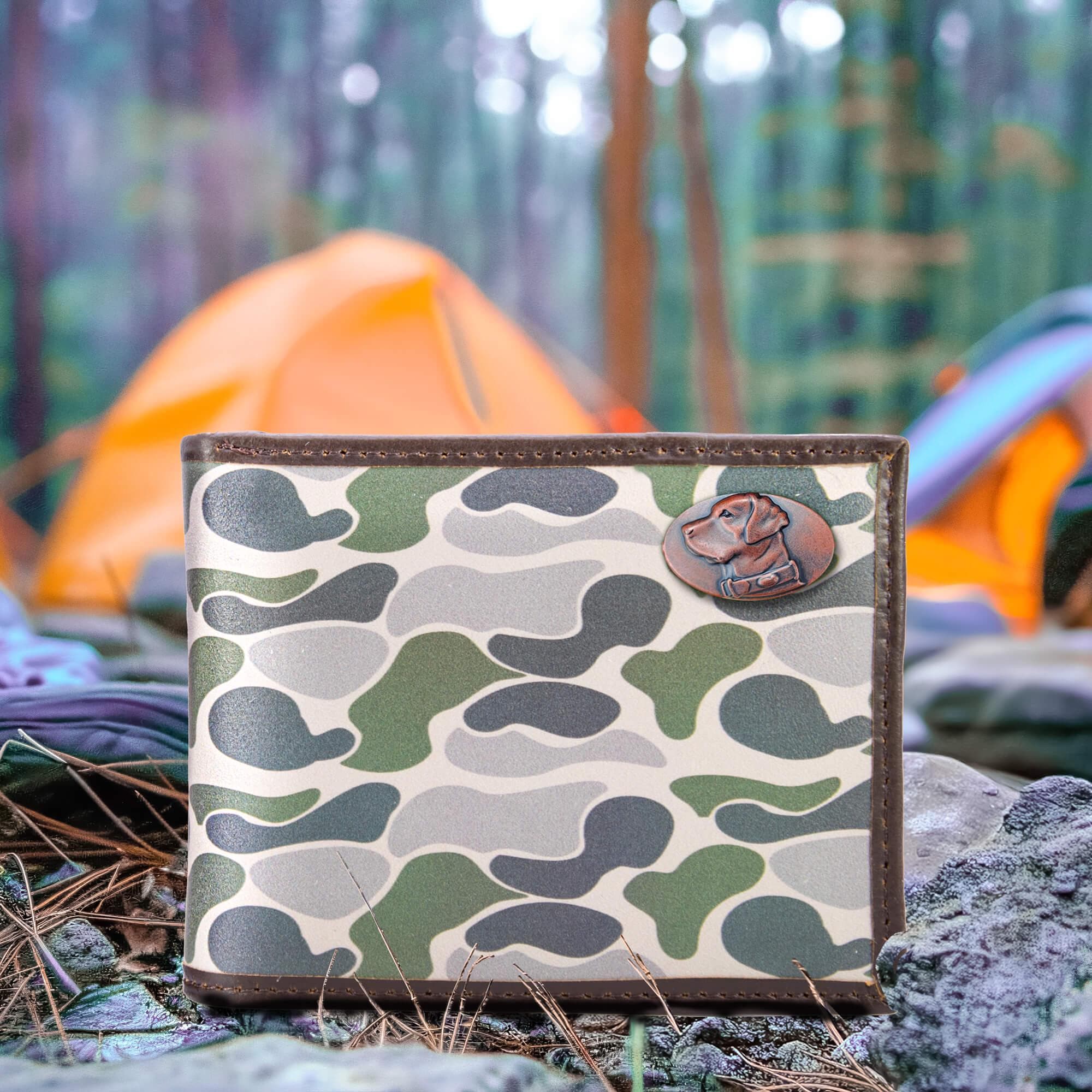 Lab Old School Camo bifold wallet green gray camp