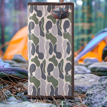 Mallard Old School Camo secretary wallet green gray camp