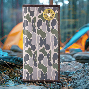 Shotshell Old School Camo secretary wallet green gray camp