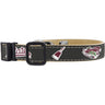 Mississippi State Stadium Collection Woven Ribbon Dog Collar Gray