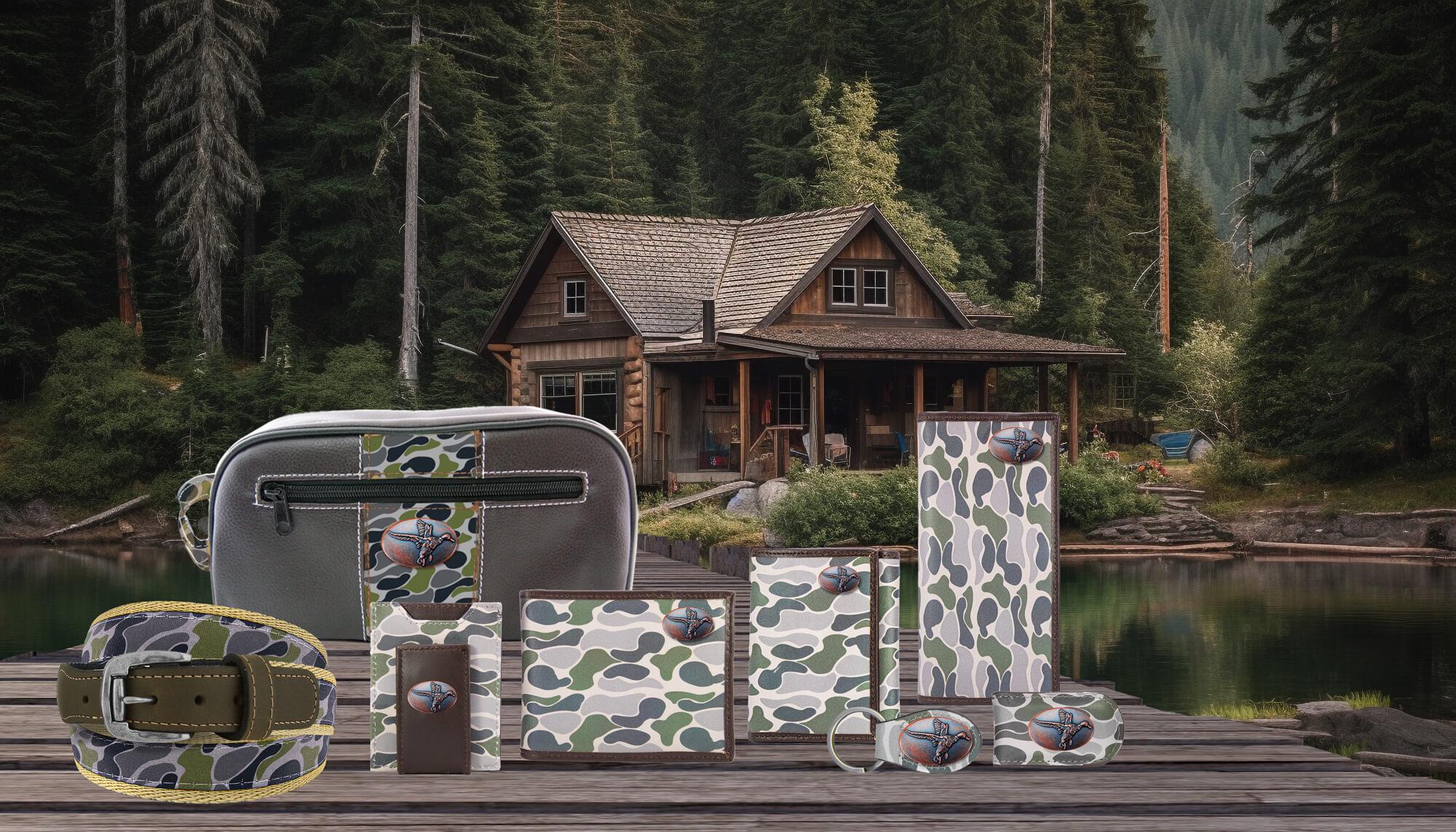 Mallard Old School Camo group cabin green gray