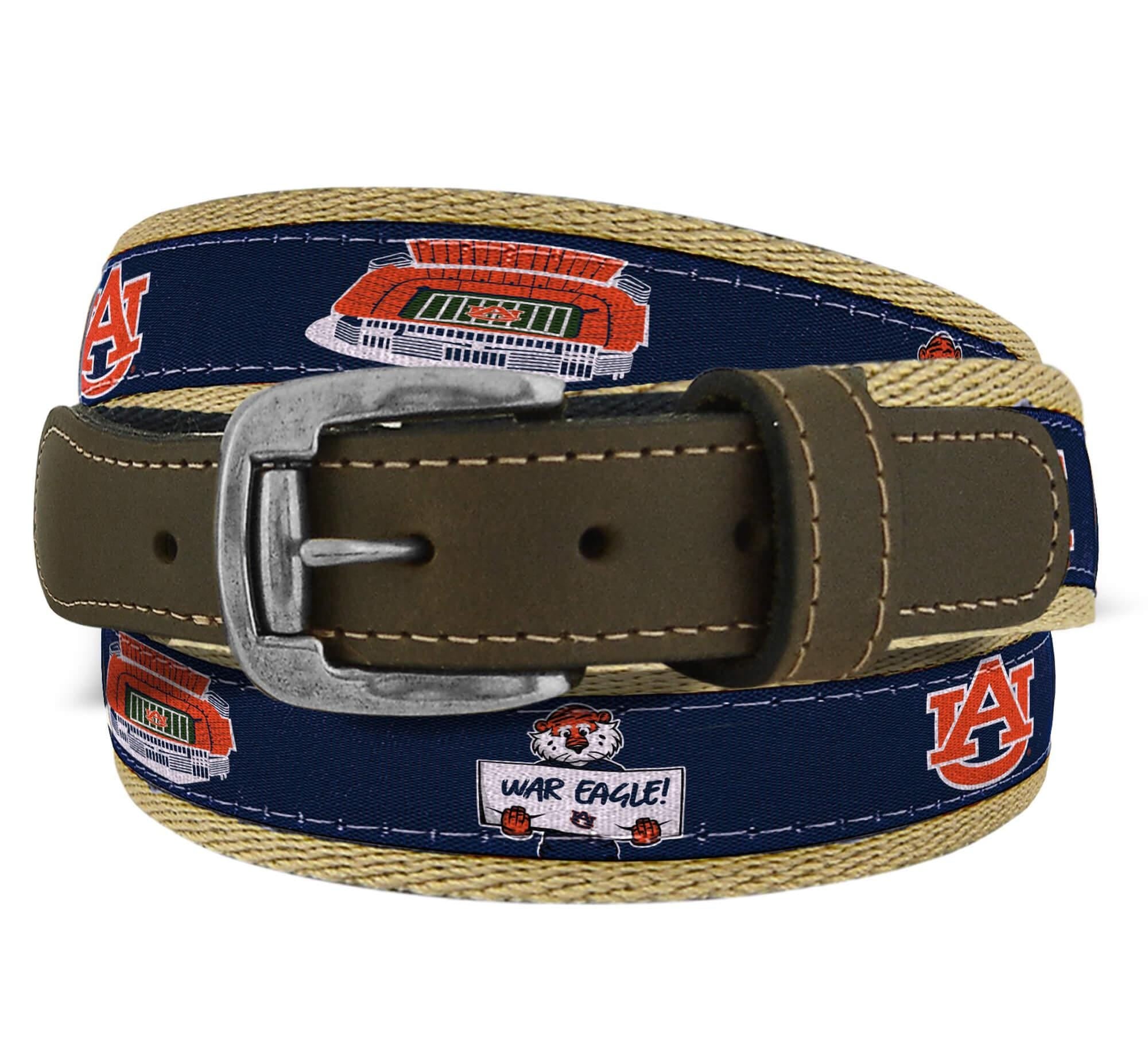 Auburn Tigers Stadium Collection Woven Ribbon Belt