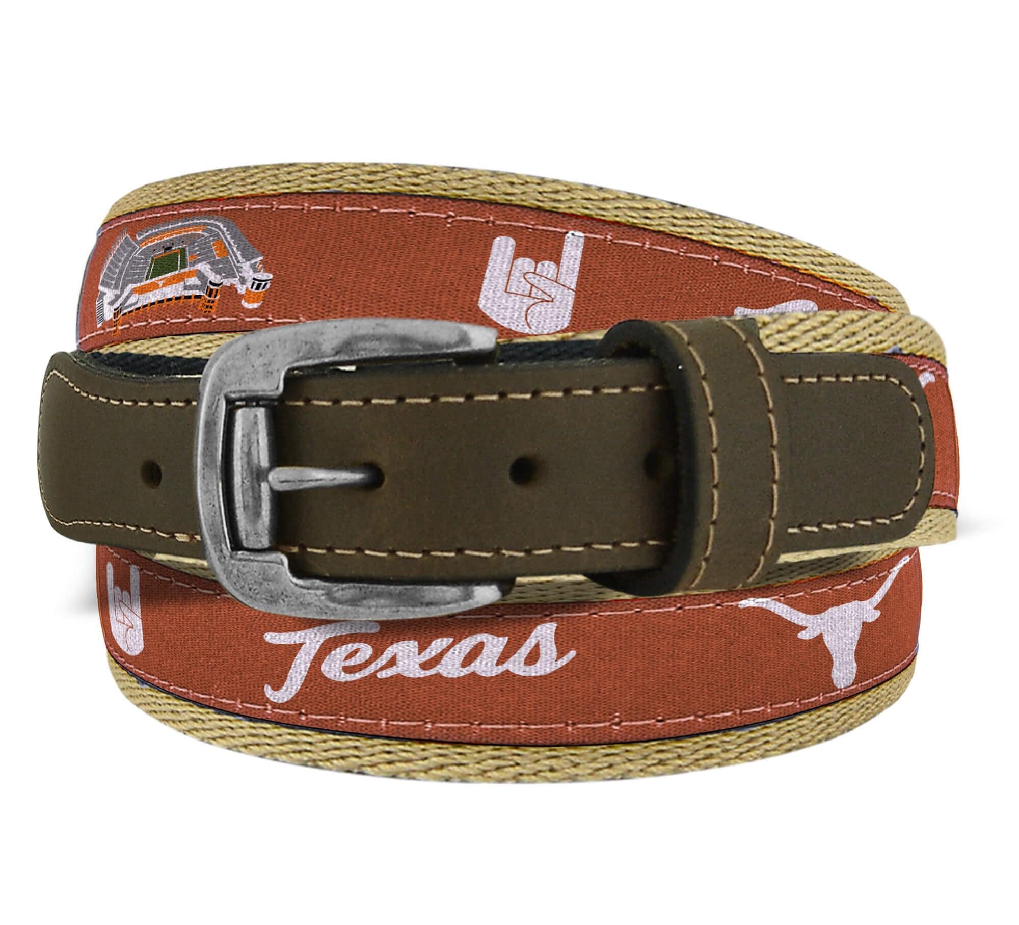 Texas Longhorns Stadium Collection Woven Ribbon Belt