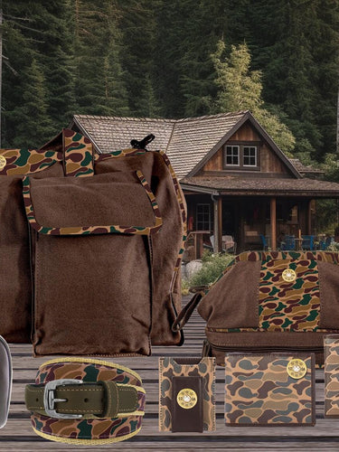 Shot Shell School Camo group cabin brown tan