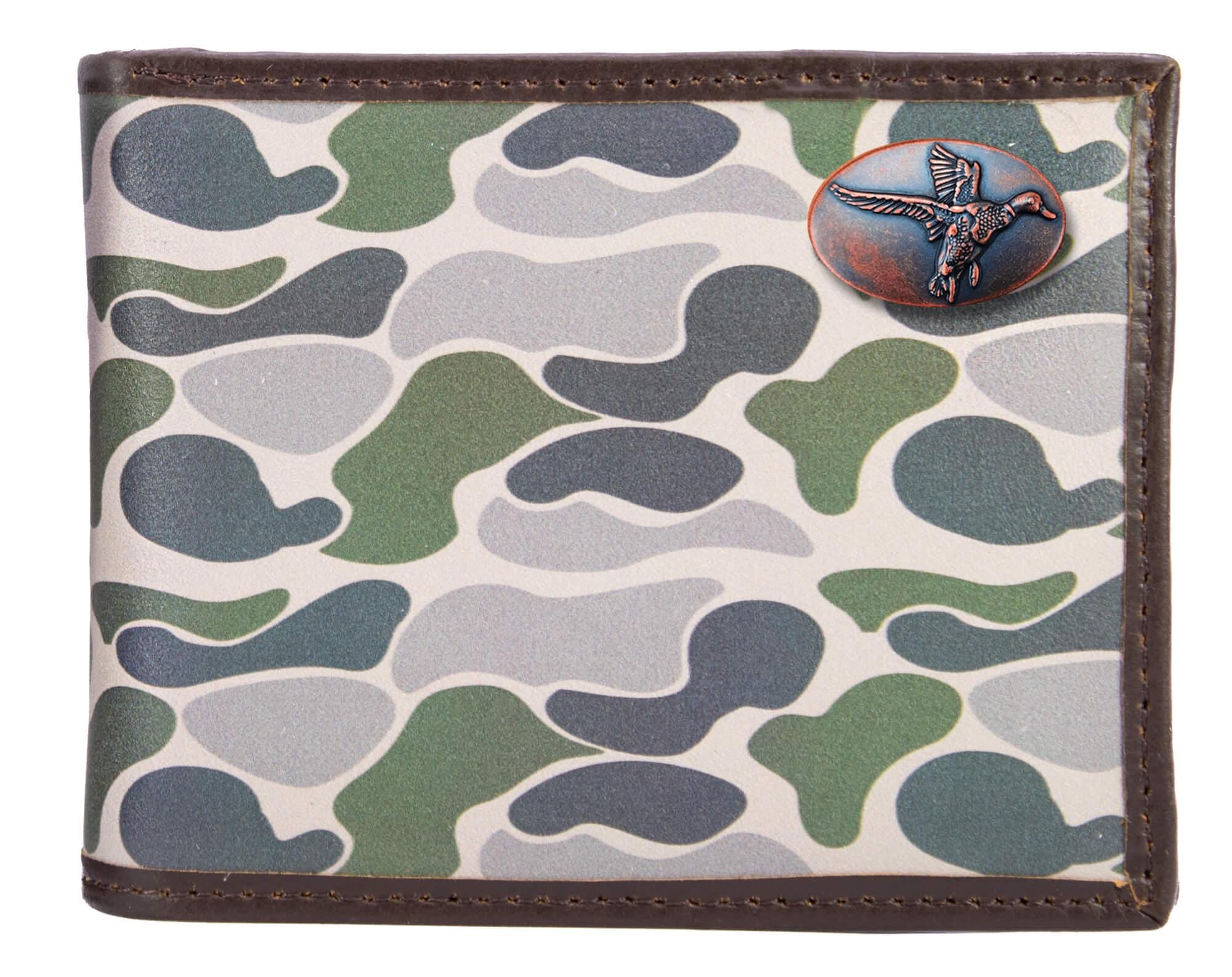 Mallard Old School Camo bifold wallet green gray