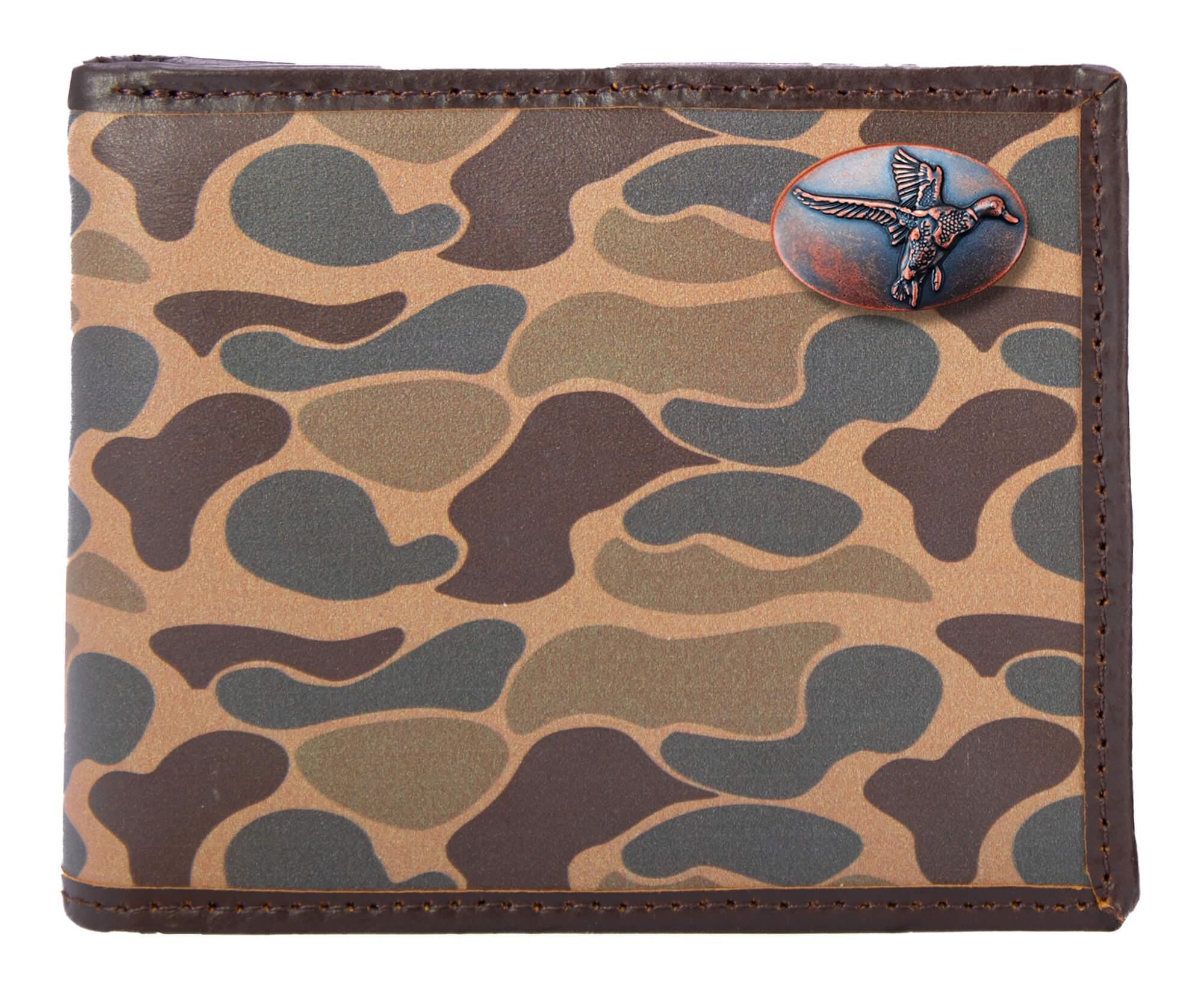 Mallard Old School Camo bifold wallet brown tan