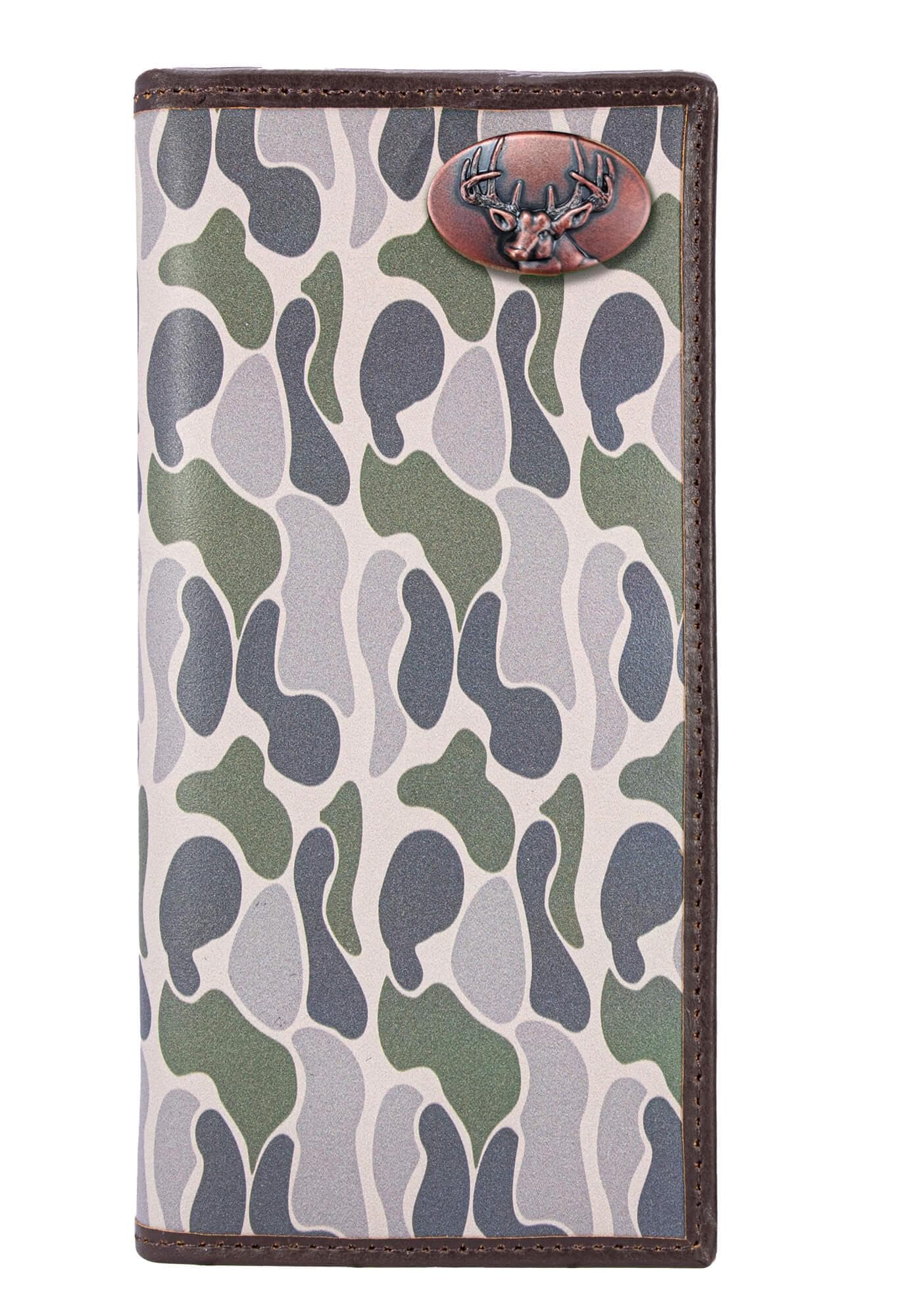 Buck Old School Camo secretary wallet green gray