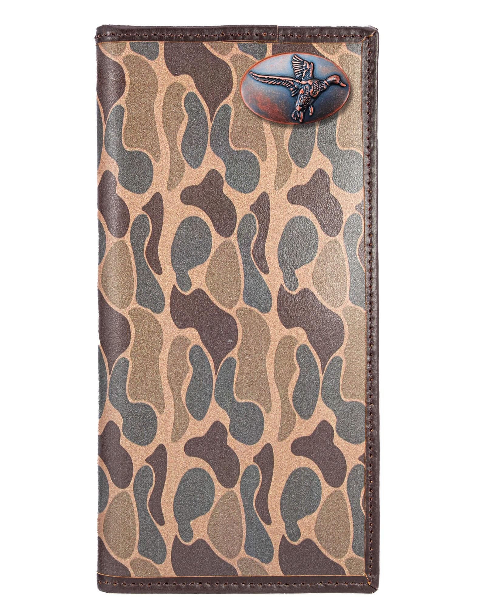 Mallard Old School Camo secretary wallet brown tan