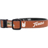 Texas Longhorns Stadium Collection Woven Ribbon Dog Collar Orange