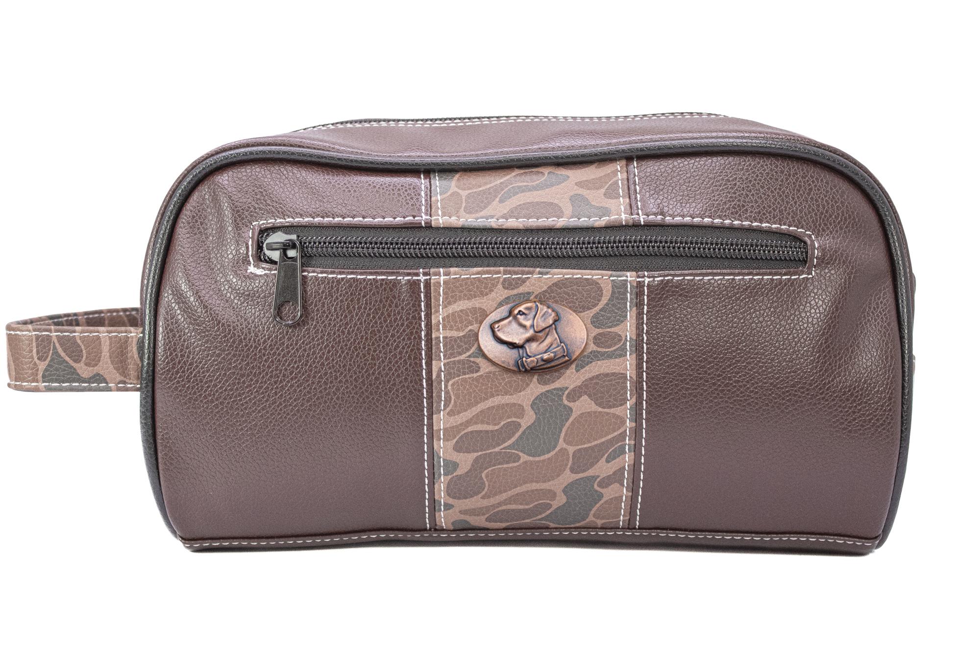 Lab old school camo toiletry dopp bag brown tan