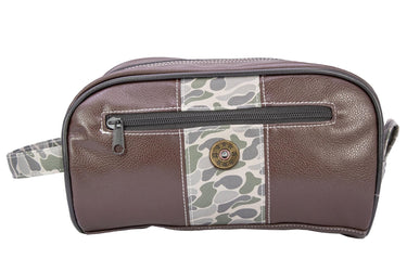 Shot Shell old school camo toiletry dopp bag green gray