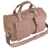 Buck old school camo canvas weekender bag brown tan