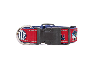 Ole Miss Rebels Stadium Collection Woven Ribbon Dog Collar Red