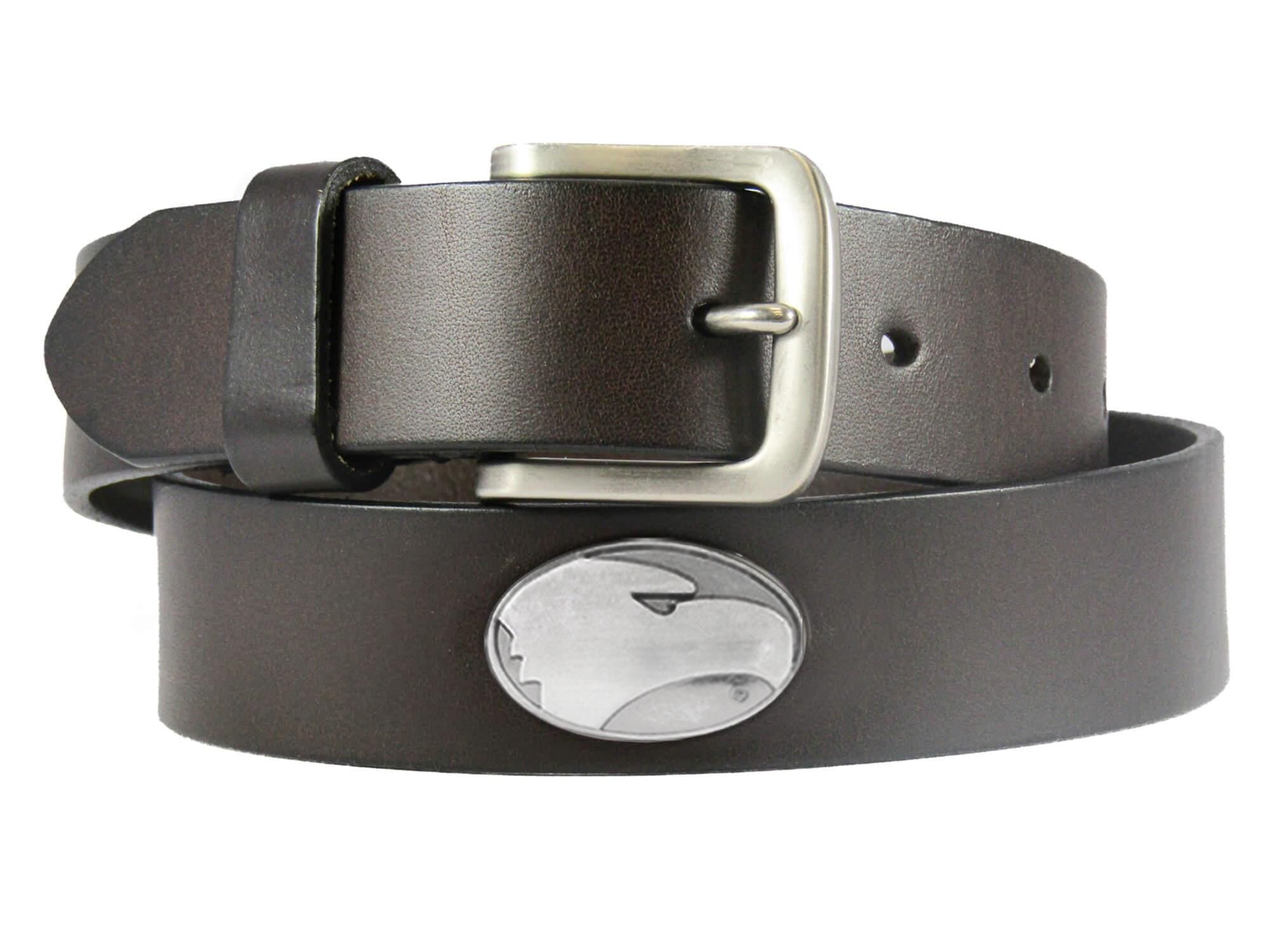 Georgia Southern Eagles Brown Leather Metal Concho Belt