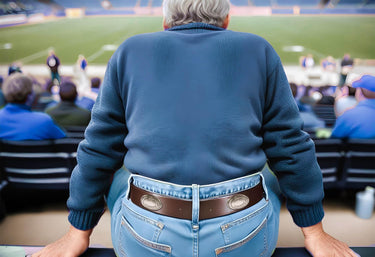 Penn State Nittany Lions Brown Leather Metal Concho Belt stadium