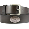 Virginia Tech Hokies Brown Leather Metal Concho Belt