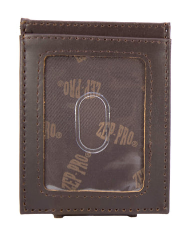 Old School Camo front pocket magnetic wallet back id window