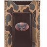 Buck Old School Camo front pocket magnetic wallet brown tan