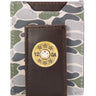 Shotshell Old School Camo front pocket magnetic wallet green gray