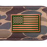 USA Flag Old School Camo leather magnetic money clip brown tan