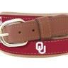 Oklahoma Sooners Woven Ribbon Belt