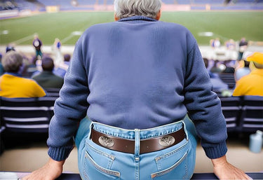 West Virginia Mountaineers Brown Leather Metal Concho Belt stadium
