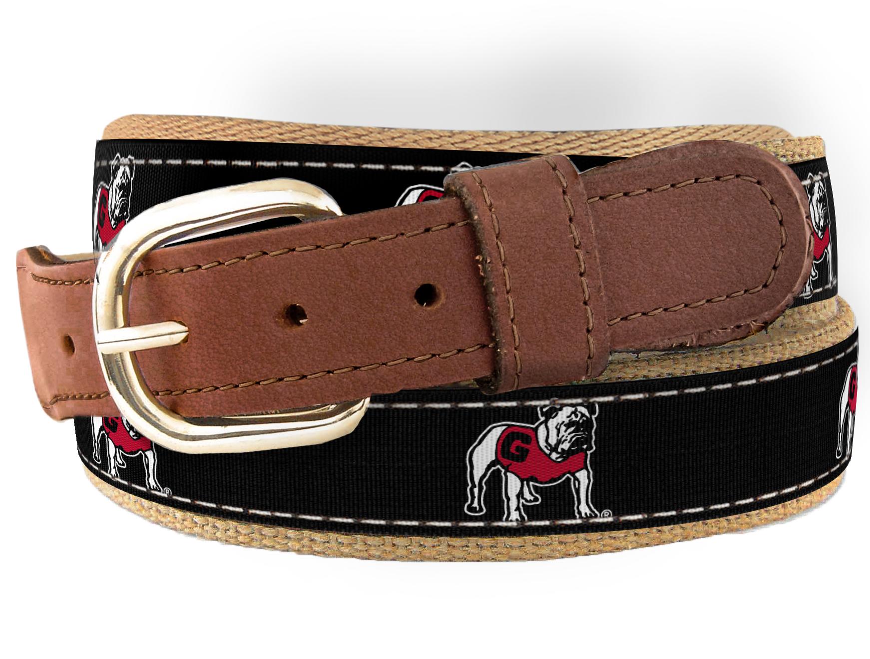 Georgia Bulldogs Woven Ribbon Belt