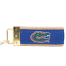 Florida Gators Collegiate Woven Ribbon Key Chain. University of Florida Key Fob. UF Gators Gift. Brass Clasp and O-Ring.