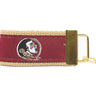 Florida State Seminoles Collegiate Woven Ribbon Key Chain. FSU Key Fob. Florida State Gift. Noles Key Ring. Brass Clasp and O-Ring.